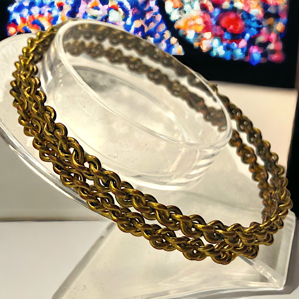 Copper Knotted Rope Chain 2 7/8" Bangle Bracelet!